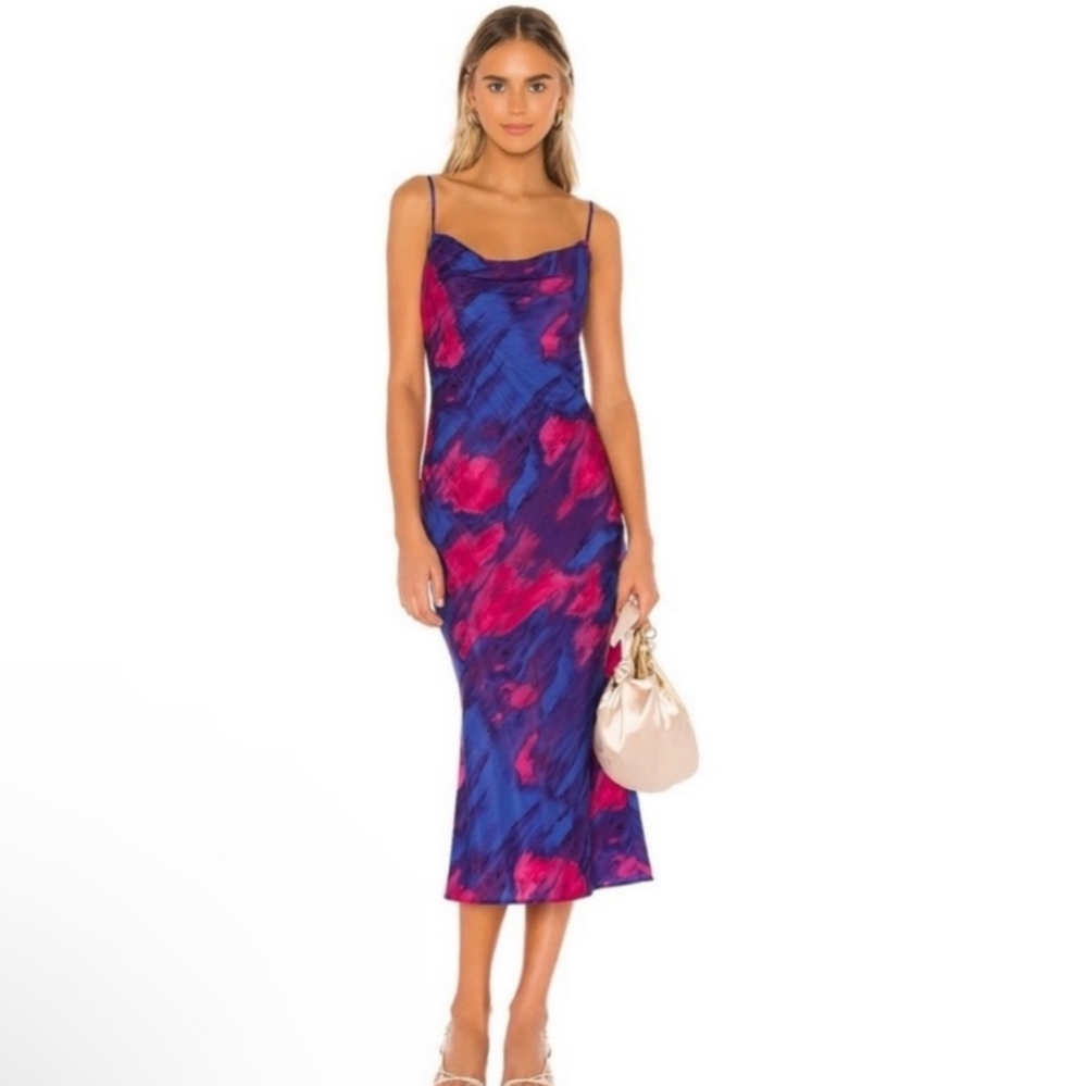 NWOT MAJORELLE Boston Midi Dress, Tie Dye Multi, Size XL